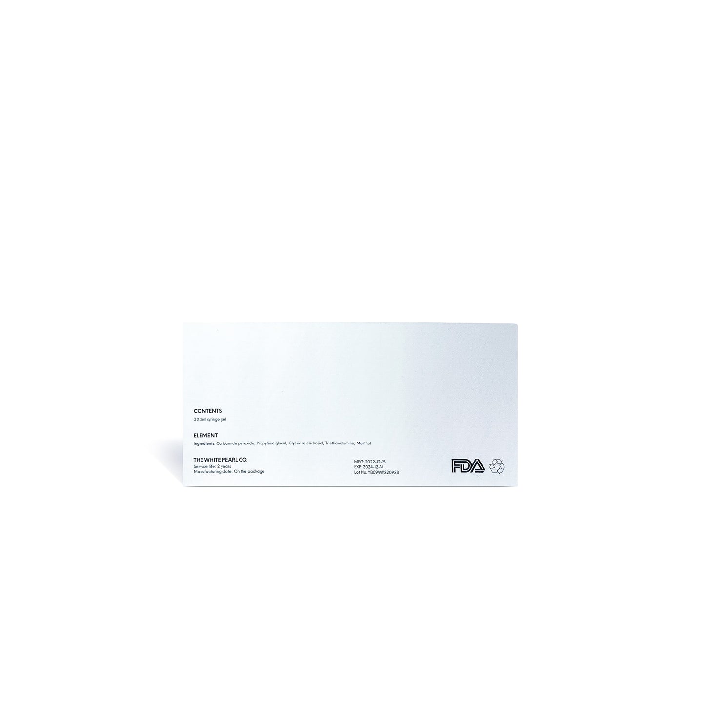 The White Pearl Co Teeth Whitening Refill Gel Kit